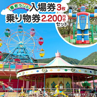 【ふるさと納税】養老ランド 入場券　大人子供共通3枚　乗り物券(2,200円分)セット　養老町　遊園地【1291222】