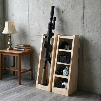 ふるさと納税 横手市 WOOD WORKS ライフルスタンド 1丁掛+マガジンラックセット【本体:ナチュラル】 |  | 01
