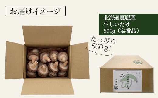 《数量限定》北海道恵庭産生しいたけ500g（定番品）
