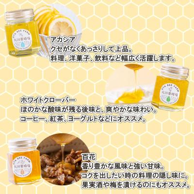 ふるさと納税 新ひだか町 北海道産天然はちみつ3種 計390g(各130g)新ひだか町推奨品セットA |  | 02
