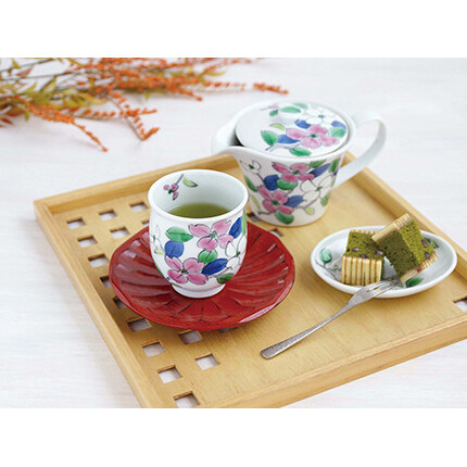 有田焼 花もよう(ハナミズキ)ティーセット よう楽庵・たかす A45-90_イメージ2