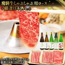 【ふるさと納税】4-3　飛騨牛 しゃぶしゃぶ用ロース 1kg（500g×2） + 厳選日本酒720ml×5本