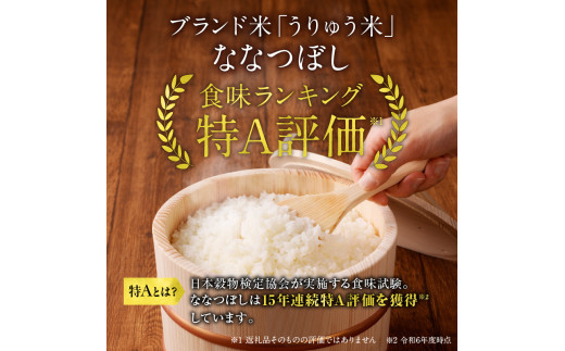 【新米予約】 令和8年産 【定期便全6回】 うりゅう米 ななつぼし 無洗米 5kg（5kg×1袋）毎月1回お届け お米 米 ごはん ご飯 6ヶ月 連続お届け 定期便 特A 単一原料米 お弁当 国産 人