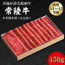 【ふるさと納税】日山　常陸牛　すき焼き用もも肉450g｜FB-1