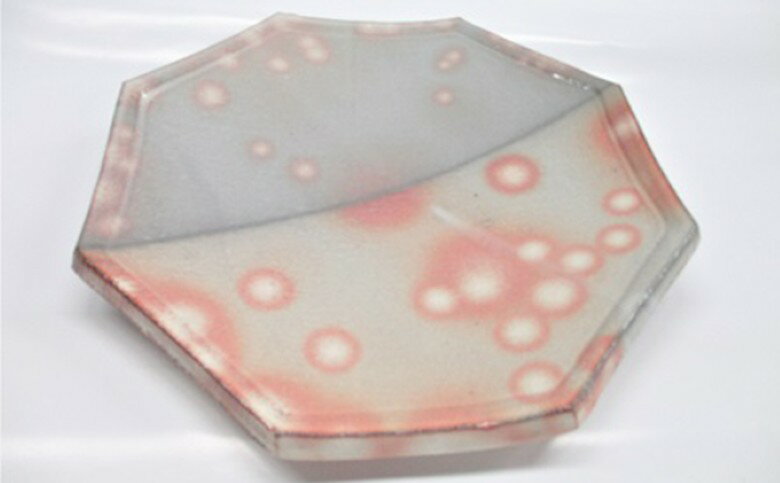 【ふるさと納税】萩焼 8代佳炎作 八角板皿