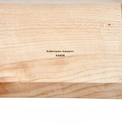 ふるさと納税 丹波市 ガラスのような木のお皿「一人膳 かく」長方形　カエデ　Sサイズ　2枚セット |  | 03