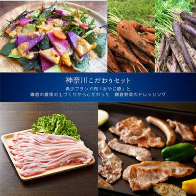 
                  ＜神奈川県からこだわりセット＞ブランド豚バラ焼肉・ブロックと鎌倉野菜のドレッシング＜複数個口で配送＞【4014471】
                
