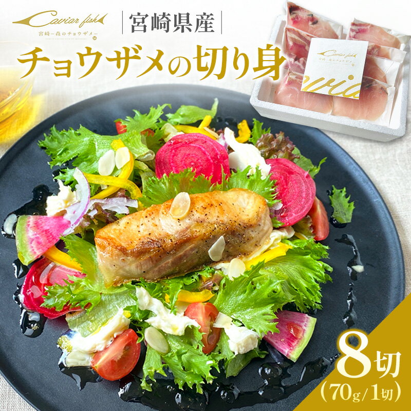 【ふるさと納税】チョウザメの切り身70g×8パックセット 魚介 真空パック カット済み