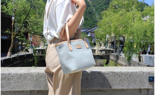 コットンミニトートバックブルー ブルー