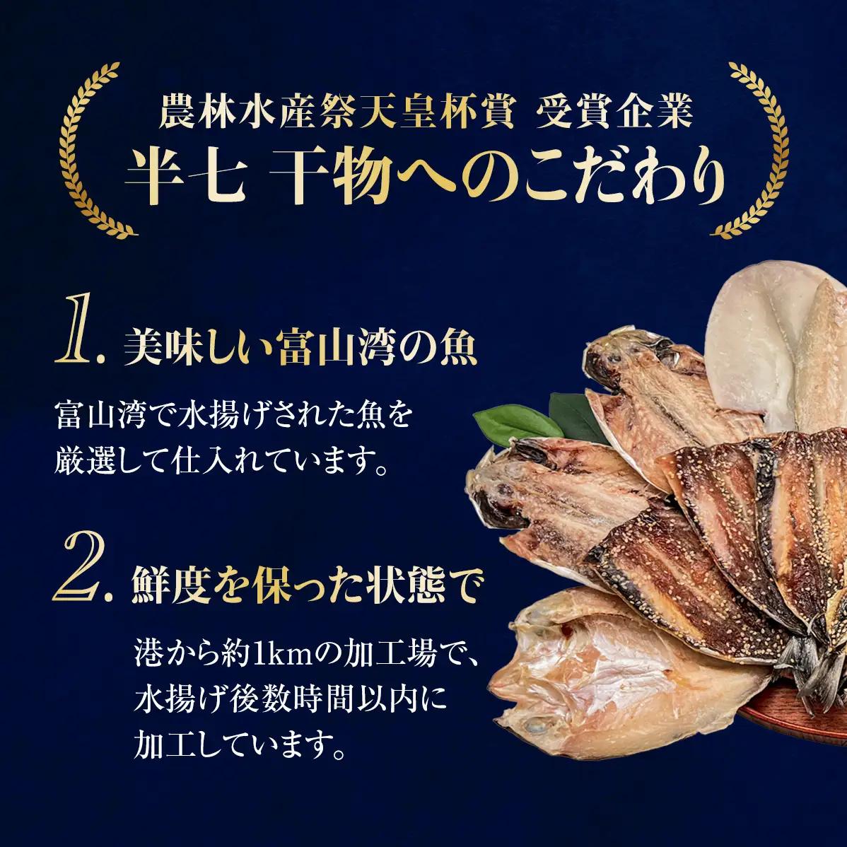 【隔月3回定期便】厳選！半七のおまかせ干物 詰め合わせセット（７種） 富山県 氷見市 干物 おかず