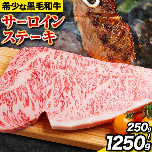 【ふるさと納税】サーロインステーキ 黒毛和牛 牛 牛肉 ステーキ 1パック 約250g 500g 750g 1000g 1250g 有限会社松牛《30日以内に出荷予定(土日祝除く)》 和歌山県 岩出市 希少 肉 牛肉 熊野牛 送料無料 サーロイン ステーキ