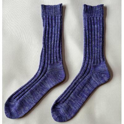 ふるさと納税 桐生市 【ezu】someiro kutsushita　/バイオレット◆高級◆コーマ糸◆湿調作