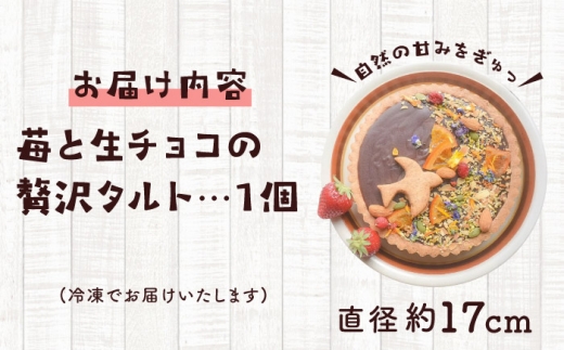 苺と生チョコの贅沢 タルトケーキ ー嘉山農園の恵みー グルテンフリー  デザート ケーキ スイーツ フルーツケーキ ふるーつけーき お菓子 ケーキ 洋菓子 冷凍 たるとけーき お誕生日 誕生日 ギフト お祝い クリスマスケーキ くりすますけーき 神奈川県 葉山町 【そかろsweets！】 [ASCR002]
