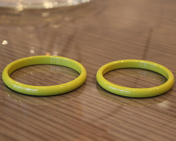 No.249 SHINBEY　漆バングル　ライム　S
