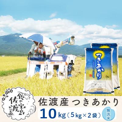 ふるさと納税 佐渡市 佐渡島産つきあかり 無洗米10Kg(5Kg×2袋) 土屋農園 農家直送 令和7年産 〜農薬5割減〜