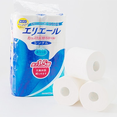 エリエール トイレットペーパー 長持ち 82.5m シングル 12R×6パック(72個)【配送不可地域：離島・北海道・沖縄県】