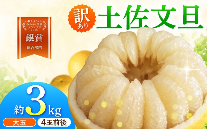 
                  【先行予約】文旦 家庭用大玉 3キロ 3kg（3L～上限なし：4玉前後）〈2027年1月20日～発送〉皮むき器付き 文旦 ぶんたん 土佐 柑橘 高知県産 フルーツ お取り寄せ 訳あり 先行予約 高知県 土佐市【土佐水谷農園】[BQBD007]
                