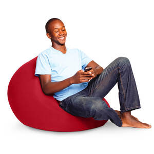 M536-1-14 ビーズクッション Yogibo Mini(ヨギボー ミニ) レッド クッション 椅子 ビーズソファ ソファ ビーズクッション ローソファ インテリア 家具 送料無料