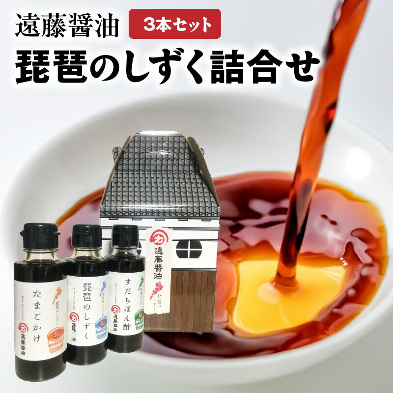 【ふるさと納税】調味料 遠藤醤油 琵琶のしずく 3本 セット