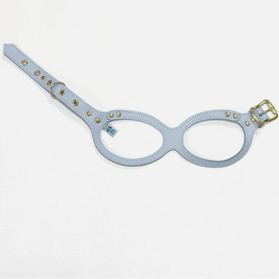【ふるさと納税】メガネハーネス【SS+サイズ】サムシングブルー ゴールド金具(本革製) kazama premium【1641402】