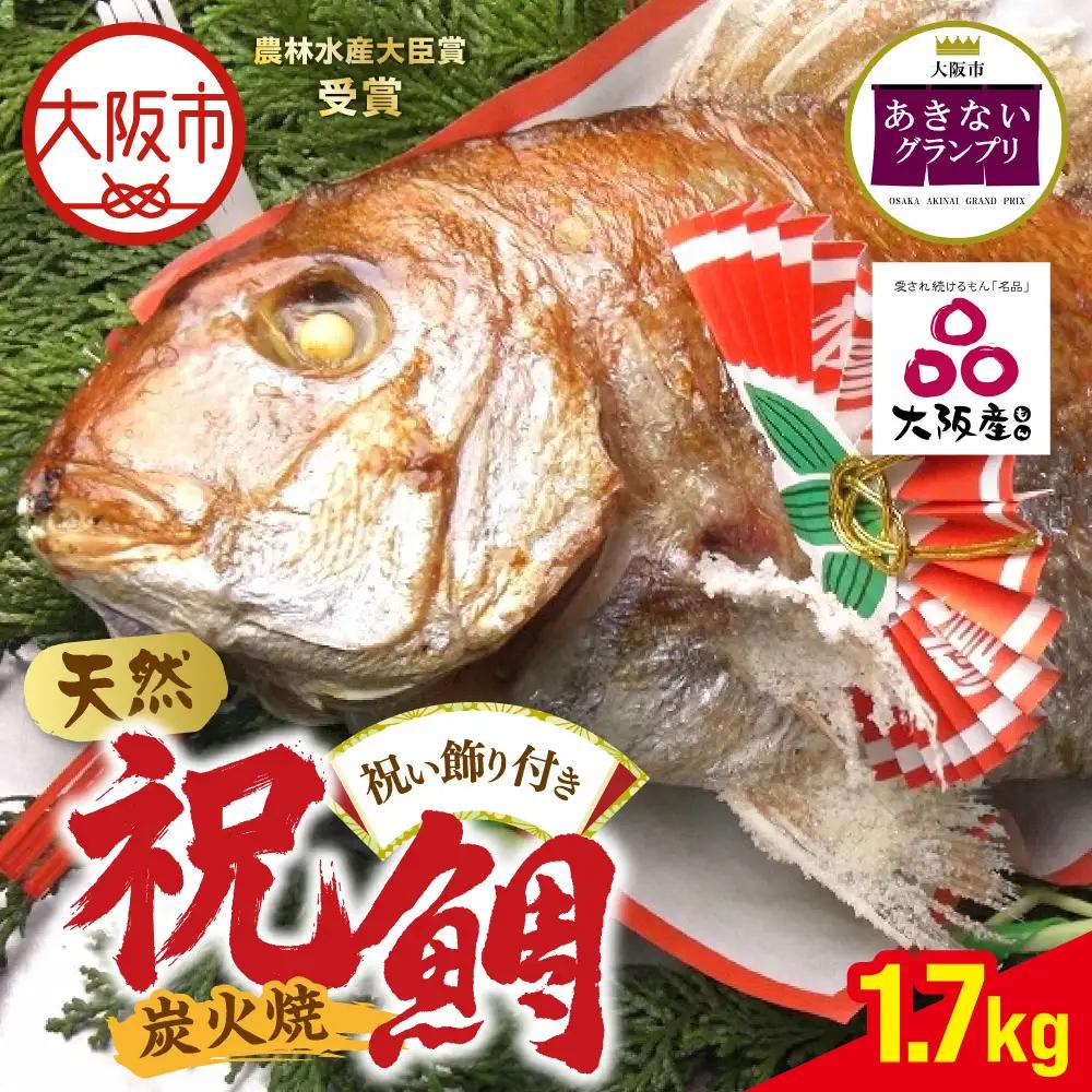 【商店街逸品】天然祝鯛 炭火焼 1.7kgアップ_OS389-0001-01