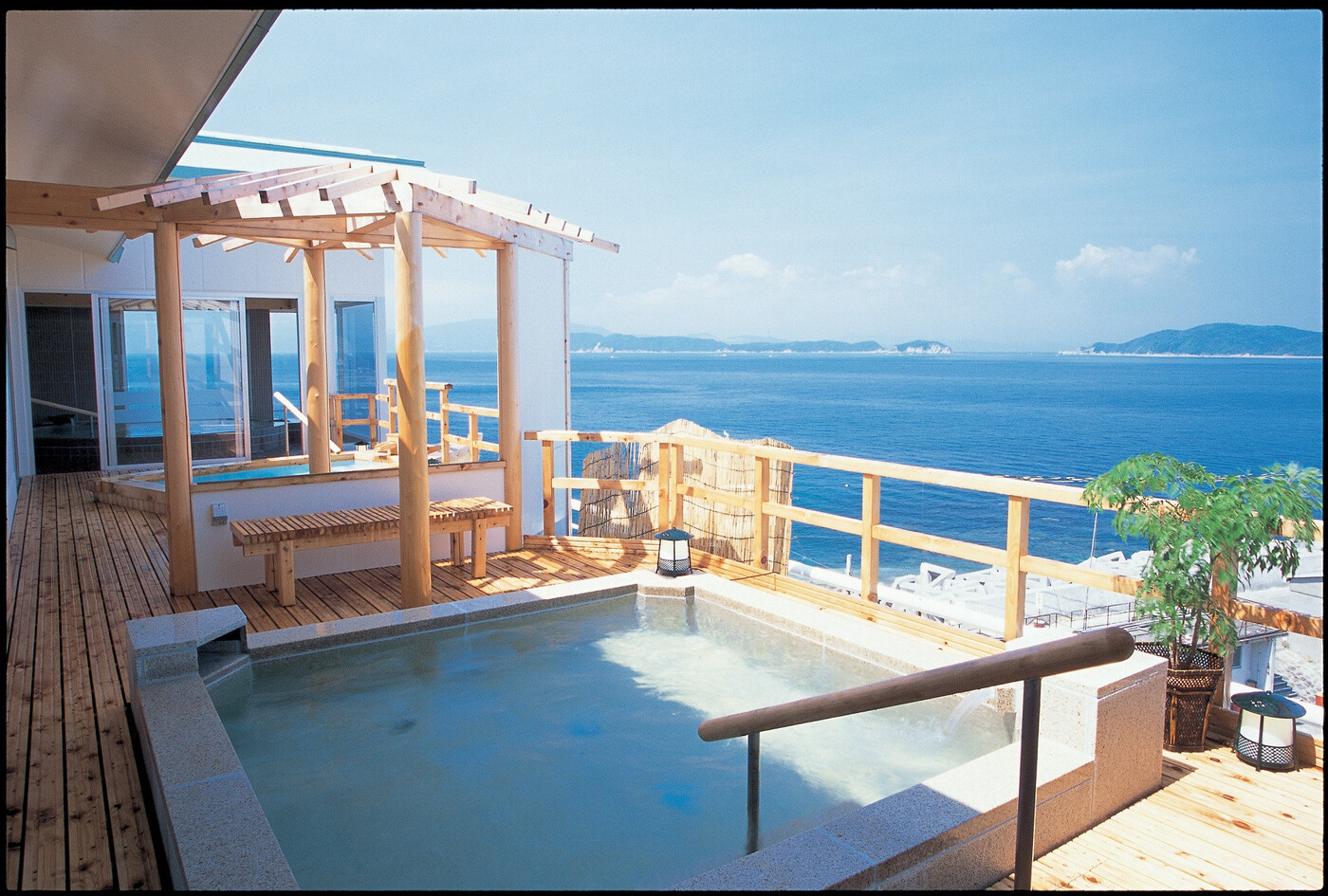 【加太淡嶋温泉大阪屋ひいなの湯】ペア日帰り 入浴券 ≪昼食（個室にて会席）付≫