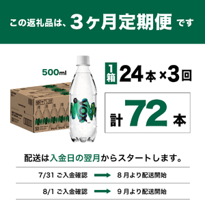 【3か月定期便】VOX バナジウム 強炭酸水 500ml 24本(ミントフレーバー)