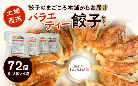 バラエティー餃子4袋セット_好き嫌いのない方におススメ バラエティー餃子 真心餃子 食べ比べ 4袋セット 青じそ にんにく鶏なんこつ 生姜 にら 4種類 餃子のまごころ本舗 福岡県 久留米市 お取り寄せ 焼くだけ 簡単 グルメ 餃子 惣菜 おかず おつまみ 加工品 冷凍 送料無料_Cx207