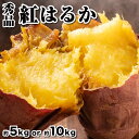 【ふるさと納税】紅はるか 秀品 約5kg または 約10kg さつまいも サツマイモ さつま芋 薩摩芋 芋 低農薬 低化学肥料 安全 安心 自宅用 常温 熊本県 合志市産 送料無料