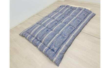 夏はさらっと、冬はぽかぽか、オールシーズン羊毛混掛布団 150×210cm 寝具 掛布団 布団 シングルロング 新潟市 新潟 ブルー