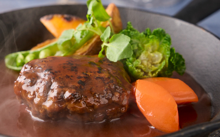 飛騨牛入り煮込みハンバーグ6個 牛肉 簡単調理 国産 岐阜市 / だるまミート[ANBE028]