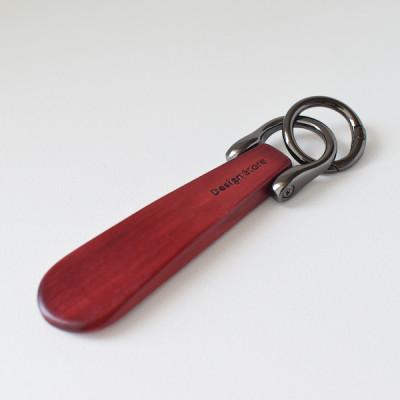 ふるさと納税 能美市 【THE EASTON】靴べらタイプ キーホルダー山中塗(レッド)マグネット付