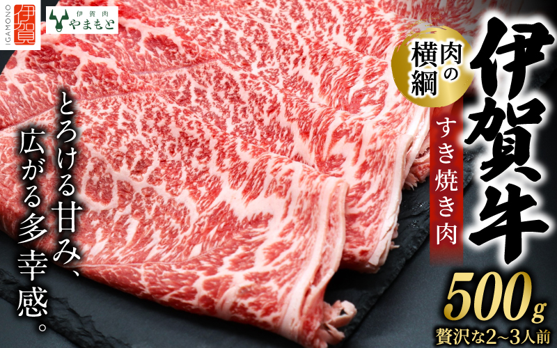 【肉の横綱】伊賀牛すき焼き肉 500g【ymmt0005】