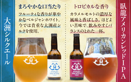 【全12回定期便】【金賞セット】臥龍クラフトビール 計４本　愛媛県大洲市/株式会社　アライ[AGAY037]