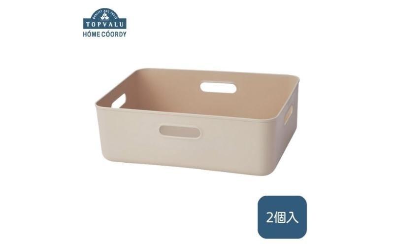 
            ホームコーディ　やわらか収納ボックスレギュラー浅型　グレージュ　2個入 イオンリテール 家具 [№5346-2348]
          