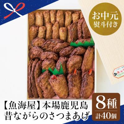 ふるさと納税 南さつま市 【お中元ギフト】【本場鹿児島】昔ながらのさつまあげ 8種 計40個