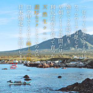 利尻島産 塩水 生うに ばふんうに100g×1 ■2024年6月より順次出荷■ 先行受付 ウニ 利尻 