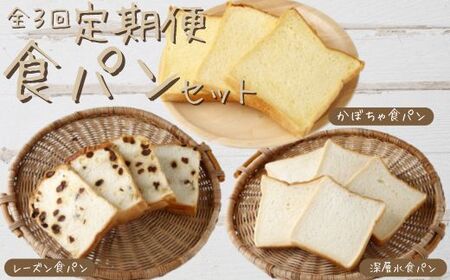 ３回定期便 食パンバラエティセット【室戸海洋深層水仕込み】  4斤×3回 食パン もちもち ぱん 北海道産小麦使用