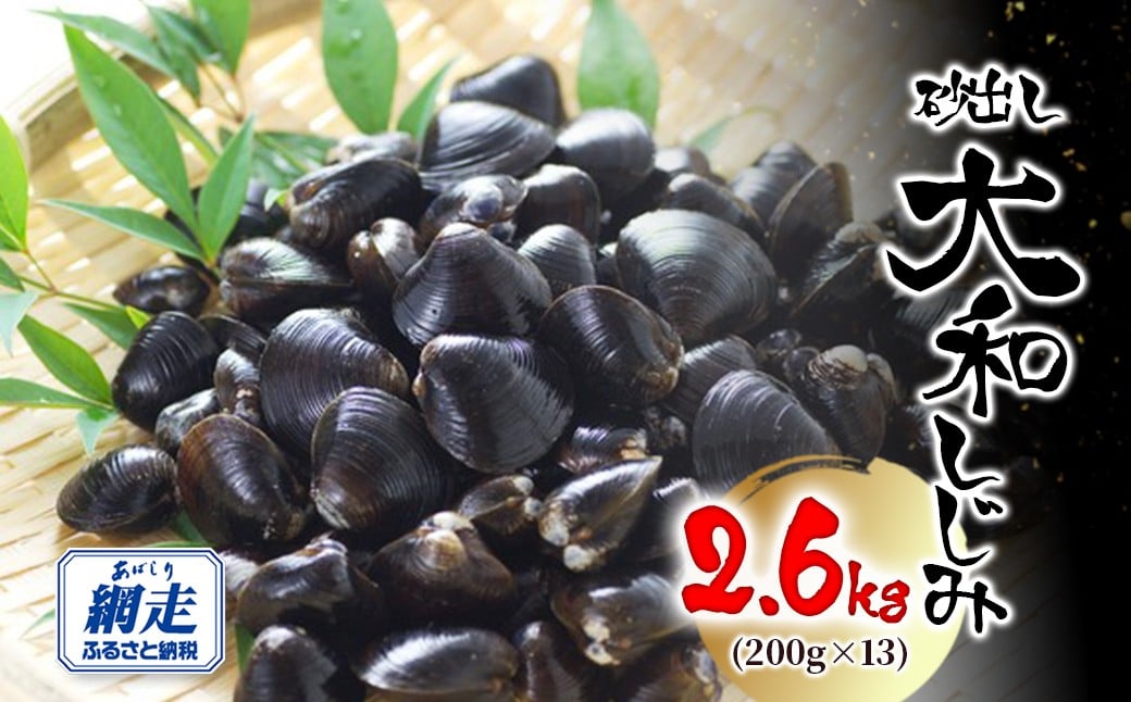 
            ＜網走湖産＞砂出し大和しじみ 2.6kg(200g×13）【 ふるさと納税 人気 おすすめ ランキング しじみ シジミ 蜆 しじみ貝 シジミ貝 しじみ汁 味噌汁 大和しじみ 大和シジミ 砂出し 網走産 オホーツク 北海道産 北海道 網走市 送料無料 】 ABW118
          
