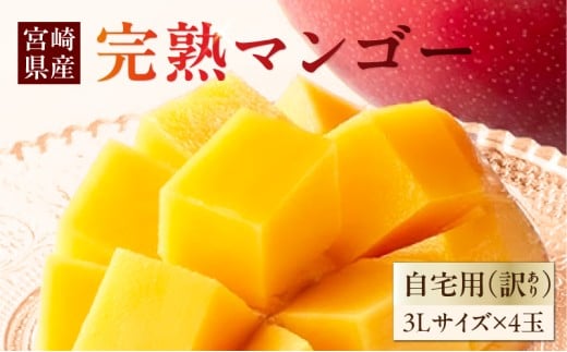 《2026年発送先行予約》【数量・期間限定】【自宅用(訳あり)】La Brilliant Mango(3L×4玉)_M307-005-02