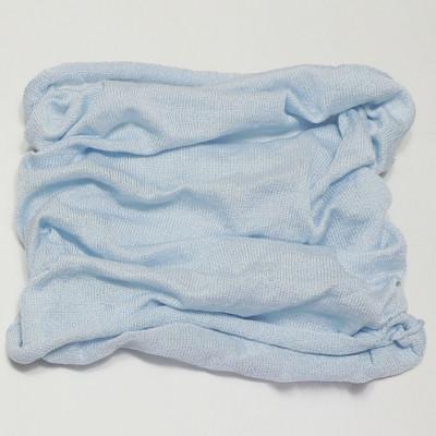 ふるさと納税 大和高田市 日本製 シルク100% スヌード 筒形 耳穴4穴 ネックウォーマー(ブルー) (741-7588)