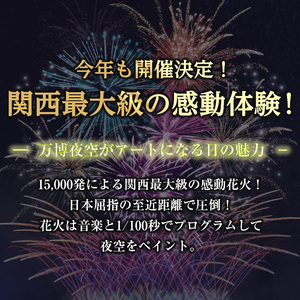 ＜パノラマシート(子供)：代替品A＞万博夜空がアートになる日2024 鑑賞チケット(1枚・1名様分)体験チケット 利用券 花火 花火大会 音楽 万博 万博公園 万博記念公園 クーポン【m62-04-A