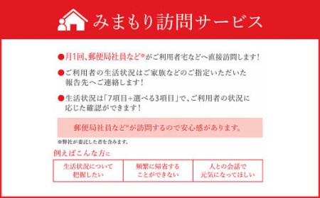 みまもり訪問サービス 6ヶ月（年6回）日本郵便株式会社 熊本県 菊池市 安否確認 見守り