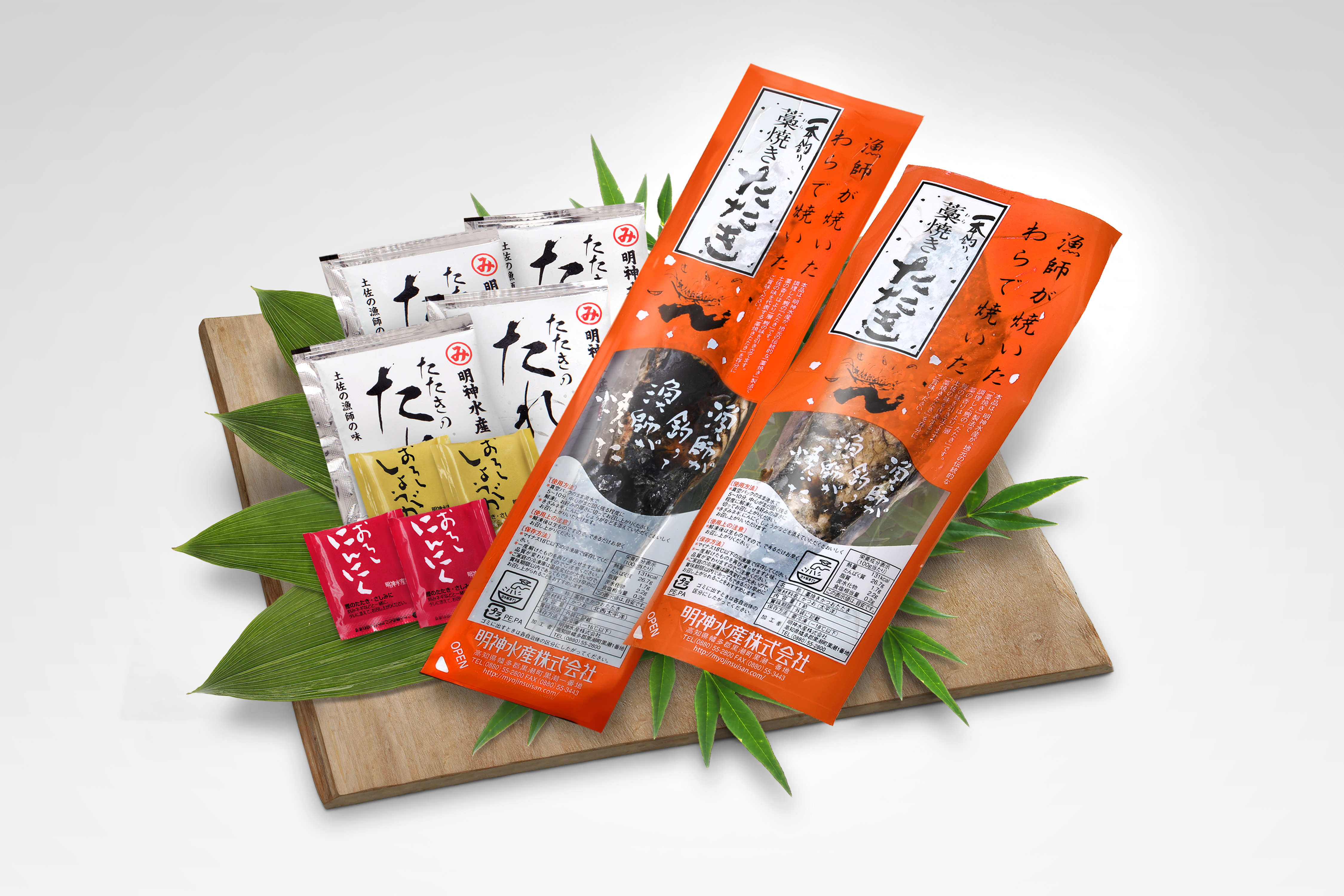 【030-06002】明神水産 藁焼き鰹たたき2節セット