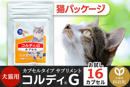 ペット用サプリ コルディG 16カプセル 猫パッケージ
