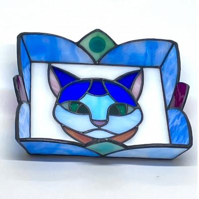 ふるさと納税 東村山市 ステンドグラス　ニャンコの顔絵皿 |  | 02