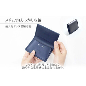 hide k 1896 ソフトカーボン カードケース  スリム タイプa【ネイビー】card case a 11cm×7cm×1cm メンズ 名刺入れ 名刺ケース めいし ビジネス カード入れ カウレ