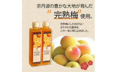 柚子梅ピューレ YUZUUME 2本セット 315ml×2本 無添加 5倍希釈 フルーツ 果物 梅 うめ 柚子 ゆず 柑橘 ジュース シロップ 贈り物 割材 炭酸割 お酒割 焼酎 ヨーグルト カクテル