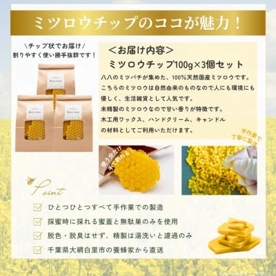 ふるさと納税 大網白里市 千葉県産「未精製ミツロウ」100g×3個 |  | 02