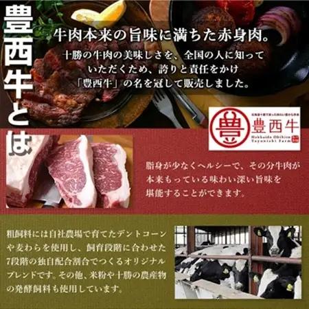 豊西牛100% ハンバーグ 10枚入 ギフト 贈答用 (トヨニシソース付)_ハンバーグ 牛肉 小分け 個包装 ギフト 贈答 ソース付 人気 おすすめ 送料無料 総菜 おかず 北海道 帯広 豊西牛 ブラ